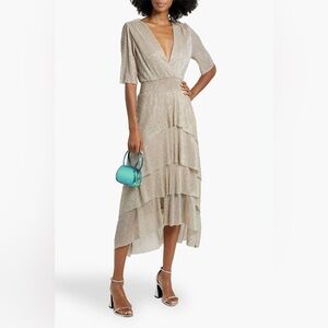 NWT Dress Forum Shimmering Gold High Low Dress